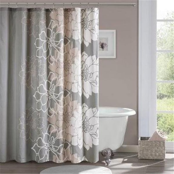 Madison Park MP70-5669 72 x 72 in. 100 Percent Cotton Sateen Floral Printed Shower Curtain - Blush MP70-5669 - main